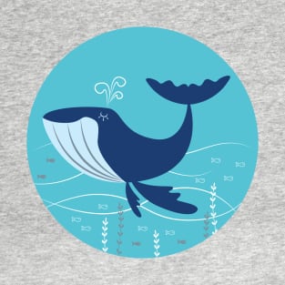 Vintage Blue Whale T-Shirt